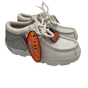 Lugz Sport White & Silver Shoes Y2K Sz Mens 6.5 EU Sz 39 Unisex Lace Up